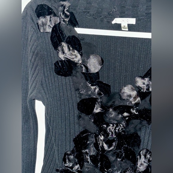 Caché - Vintage Black Silk Detail Sweater - Picture 5 of 6